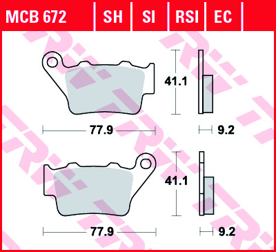 TRW MCB672 Pastillas de Frenos